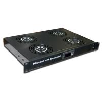 TWT TWT-CBB-FANB4-RACK-T Блок 4-х вентиляторов 19", с подшипниками, с термостатом, 1U