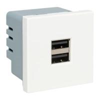 EKF E2MR2-20USB-10 Розетка USB A+A, 2.1А, 2 гнезда, без индикатора