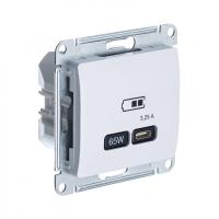 Systeme Electric GSL000127 Glossa USB Розетка тип-С, 65W, высокоскорост.зарядка QC, PD, механизм,белый