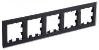 Systeme Electric ATN331005 AtlasDesign Nature 5-постовая рамка, матовое органическое стекло, черный
