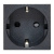 EKF E2MR16-028-30 Розетка 45х45 с зазем., с защ. шторками, 90 градусов, черная, матовая E2MR16-028-30_1